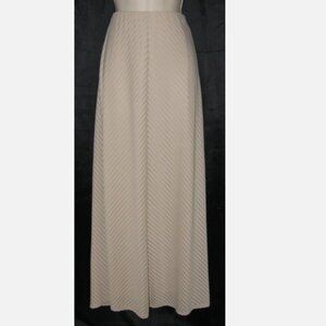 LIKE NEW Khaki Tan Sz Medium Casual or Dress Elastic Waist Lined Maxi Skirt